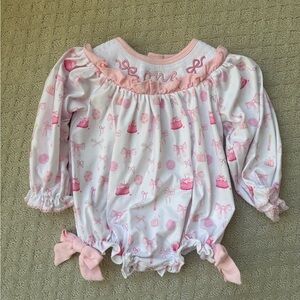 Pink Birthday Baby Romper